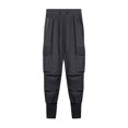 thumbnail image 1 of ZAXARRA Pantalon Taille Haute Uni avec Cordon de Serrage et Poches, 1 of 10