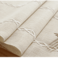 thumbnail image 7 of Zhudiyof Rustic Linen Table Runner, Farmhouse Style Table Runner with Hand-Tassels for Party, Dresser Decor and Dining Room Decorations, Beige, 13"×72", 7 of 7