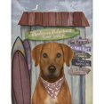 thumbnail image 3 of Fab Funky 12x14 Black Modern Framed Museum Art Print Titled - Rhodesian Ridgeback Surf Shack, 3 of 5