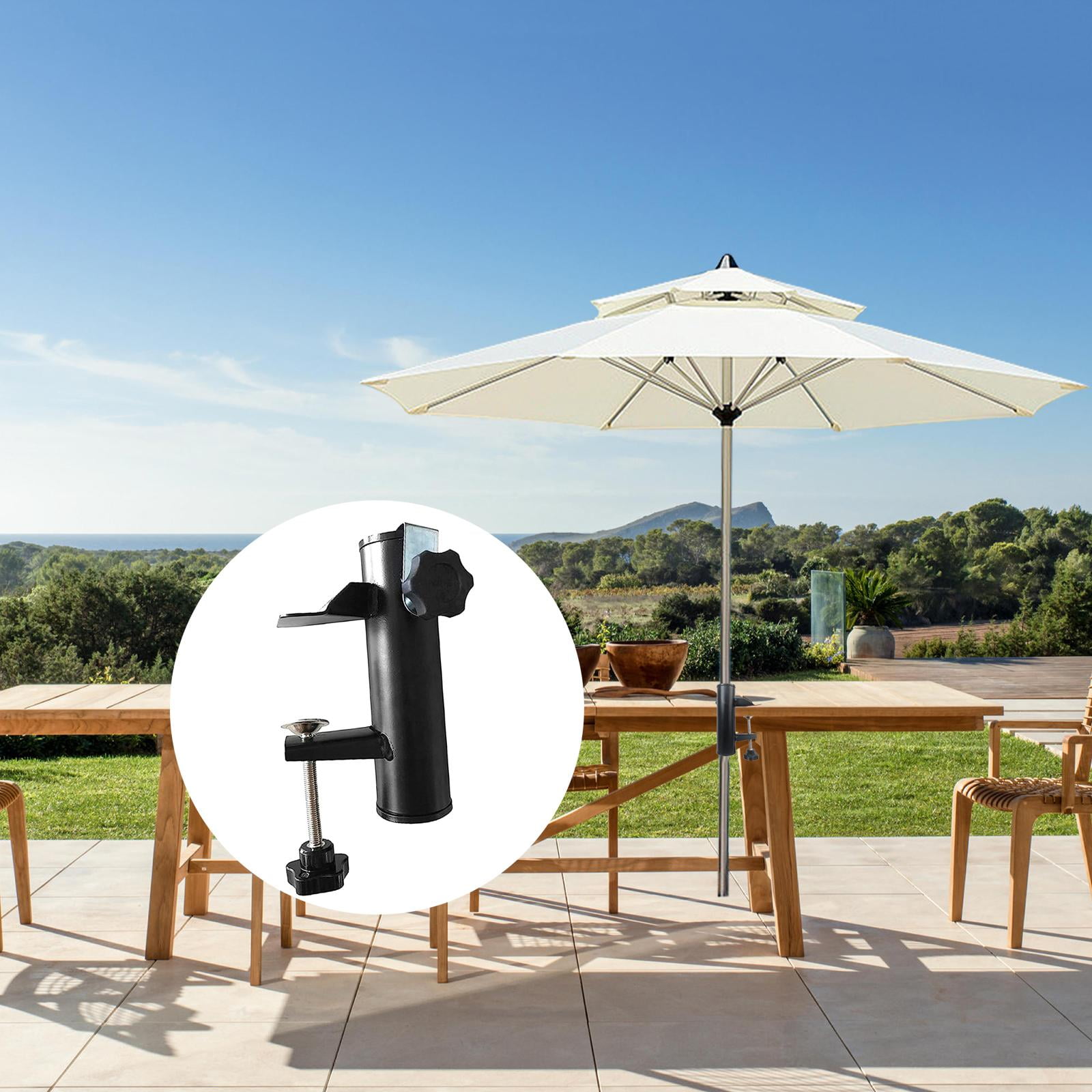 Umbrella Clamp Stand Holder, Outdoor Umbrella Holder Fixed Clip