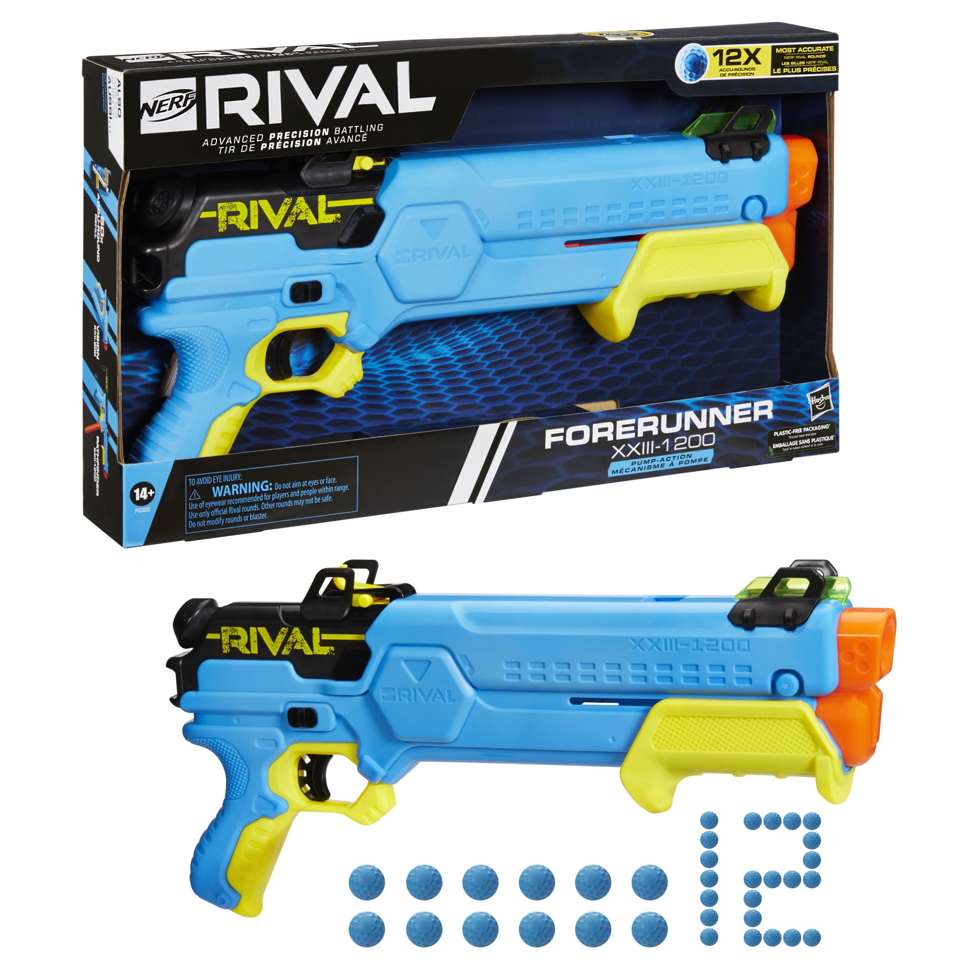 Nerf Rival XXIII-1200 Nerf Blaster, 12 Capacity, 12 Nerf Rival Accu-Rounds, Adjustable Sight - Walmart.com