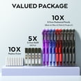 thumbnail image 5 of Nicpro 0.7 mm Art Mechanical Pencil Bulk Set, 10 Pcs Colored Rotate-Erase & Fast Click Lead Pencils with 5 Tubes HB Lead Refills, 10 Eraser Refills for Student Drafting, Drawing, Writing, Sketching, 5 of 7