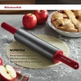 thumbnail image 2 of Kitchenaid Durable Nonstick Rolling Pin in Red with Offset Handles, 2 of 10