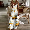 thumbnail image 2 of Excavator Construction Vehicle Truck Sleeveless Dress Woman Fashion Long Dresses Women's Summer Suit Dress Summer 2025 Women, 2 of 6