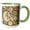 Green/White, variant on 3drose, World Map 1689, 11oz Magic Transforming Mug