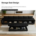 thumbnail image 3 of Honbay Modern Modular Sectional Sofa Couch with Storage for Living Room, Black, 3 of 5