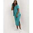 thumbnail image 4 of Hanes Women's Garment Dyed Midi Dress Spanish Moss XS, 4 of 7