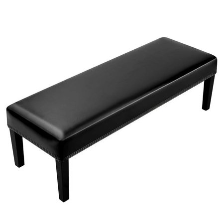 Elegant Stretch PU Leather Waterproof Dining Room Bench Covers Removable Washable Bench Protector for Living Room and Kitchen