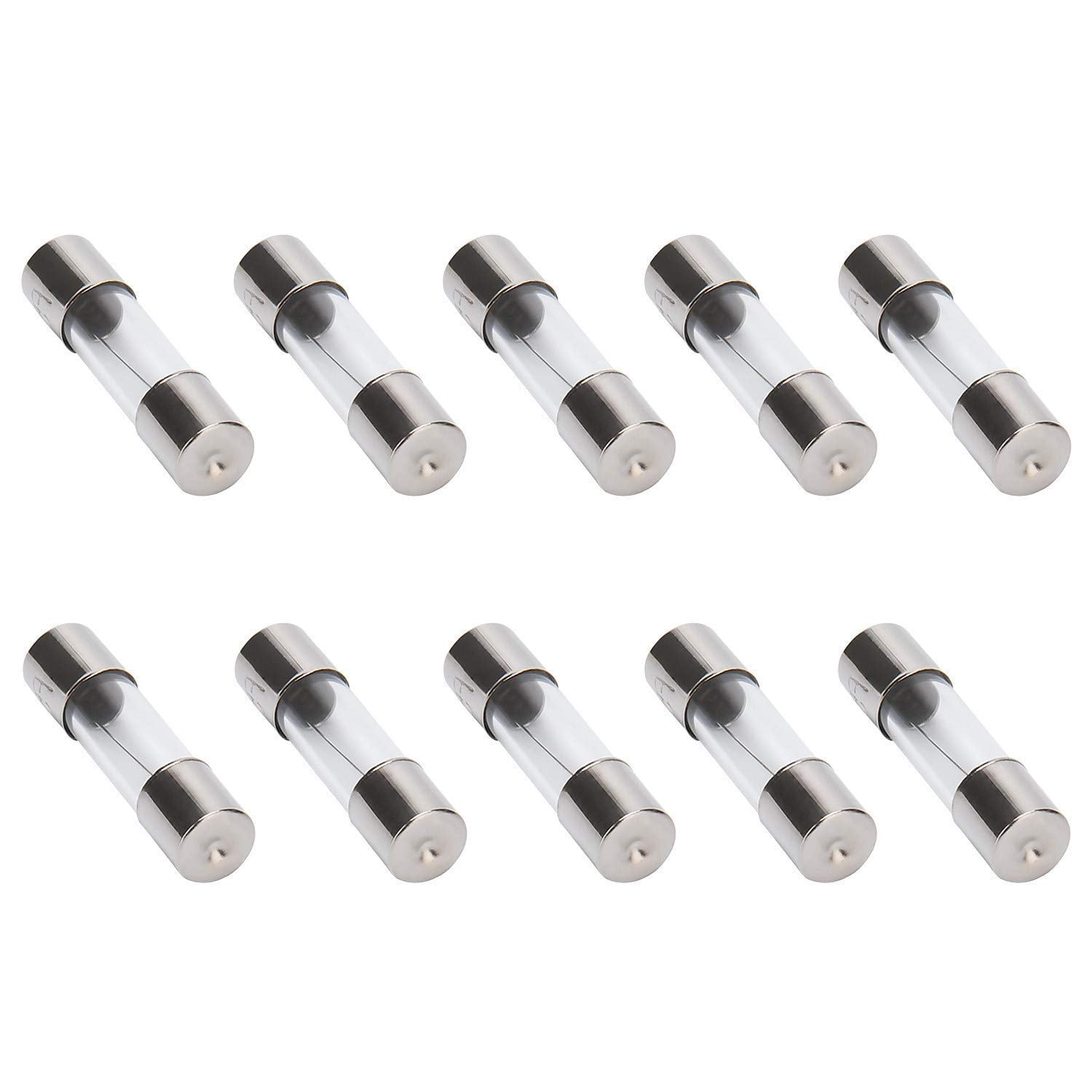 10pcs 5A 5x20mm Fast Blow Glass Tube Fuse  5Amp 5mmx20mm 10 pack 