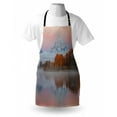 thumbnail image 4 of Landscape Apron, Mountains Scenery Misty Nature View Forest Lake Reflection Pink Sky Photography, Unisex Kitchen Bib with Adjustable Neck for Cooking Gardening, Adult Size, Multicolor, by Ambesonne, 4 of 4
