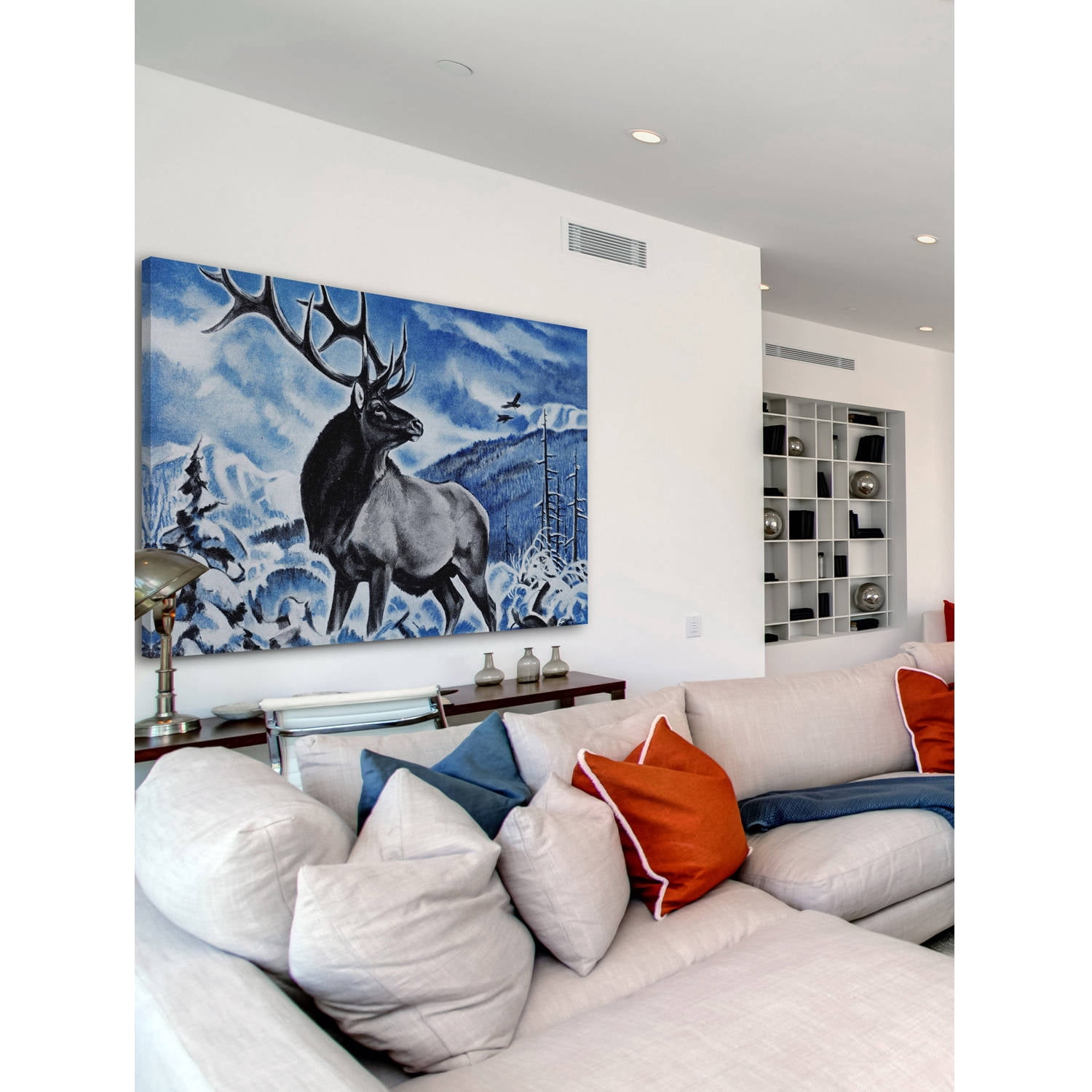 "The Last Elk" Painting Print on Wrapped Canvas