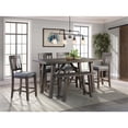 thumbnail image 4 of Bowery Hill Transitional 24"H Counter Height Wood Dining Bench in Rustic Gray, 4 of 10