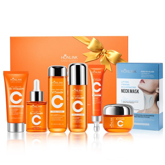Set de cuidado facial HONLINK con vitamina C y niacinamida, 8 piezas