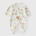 thumbnail image 2 of Gubotare Newborn Romper Girl Newborn Baby Girl Clothes Romper Stripe Jumpsuit Coming Home Romper 0 3 6 9 12 18 Months (Green,Newborn), 2 of 6