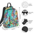 thumbnail image 2 of Xecao Cartoon Map Of Europe print Backpack For women men Aesthetic Lightweight Travel Daypack Simple Cute Backpack For Bookbag, 2 of 5