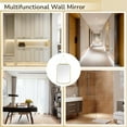 thumbnail image 3 of Wall Mirror, Hanging Wall Mirror, Gold Geometric Mirror with Chain, Decorative Vanity Mirror with Gold Metal Frame, Hanging Makeup Mirror for Bathroom, Bedroom, Entryway, 3 of 6
