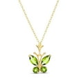 thumbnail image 2 of Galaxy Gold 14k 20" Yellow Gold Necklace with Peridot Butterfly Pendant, 2 of 2
