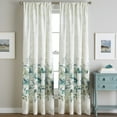 thumbnail image 2 of CHF Watecolor Floral Indoor , 100% Polyester , Light Filtering Single Panel Rod Pocket , Aqua , 50"x84", Adult, 2 of 6