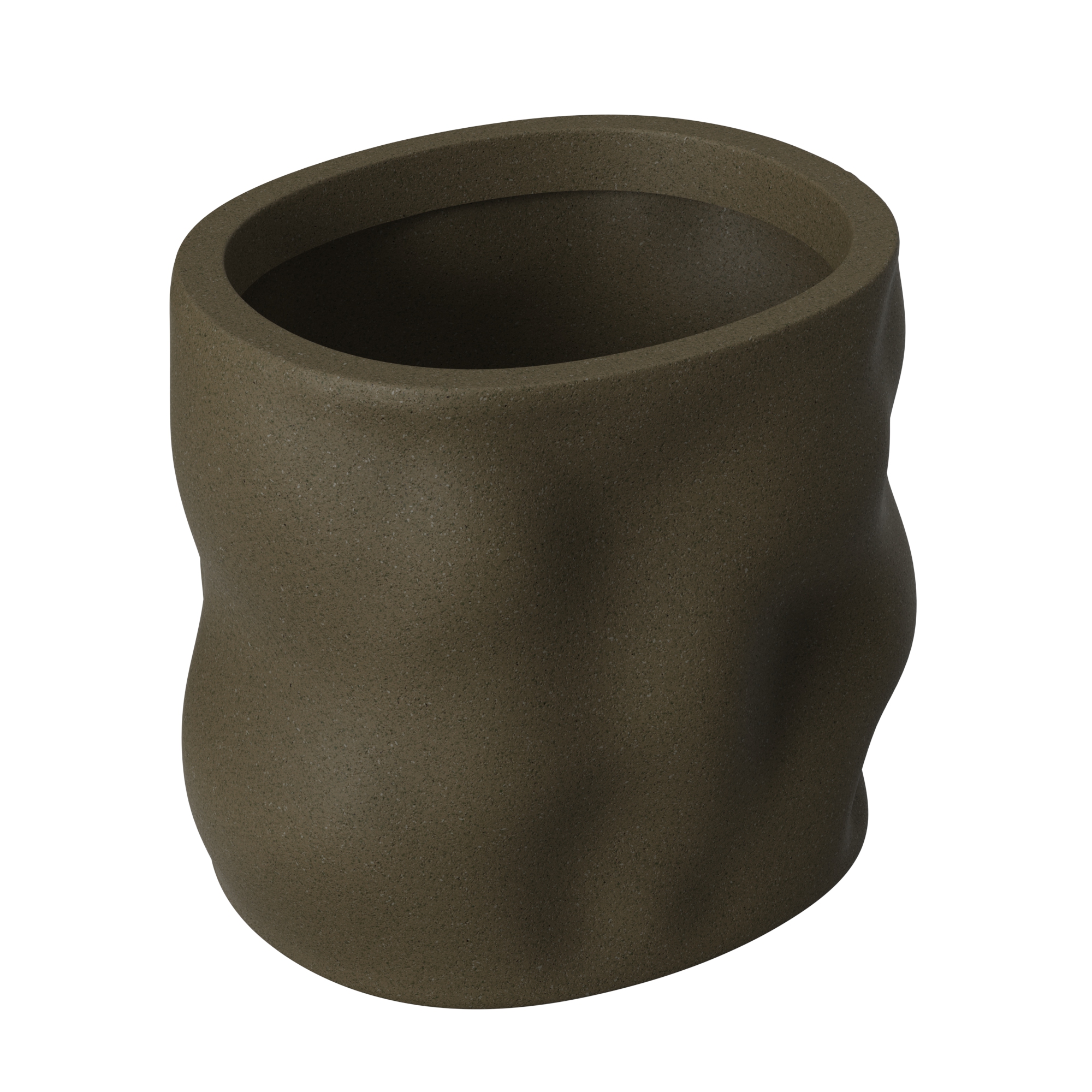 Better Homes & Gardens Mallory 8 inch Resin Planter Brown Oblong Shape Elegance Design for Flowers, Succulents and Herbs