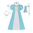thumbnail image 1 of Disney-Vestidos largos de princesa Cenicienta, Blancanieves, disfraz de Bella, Mulan, Rapunzel, para fiestas de cumpleaños de niñas Fivean unisex, 1 of 2