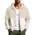thumbnail image 2 of gbyLJF Mens Color Block Windbreaker Jacket Lightweight UPF 50+ Waterproof Rain Jackets, 2 of 9