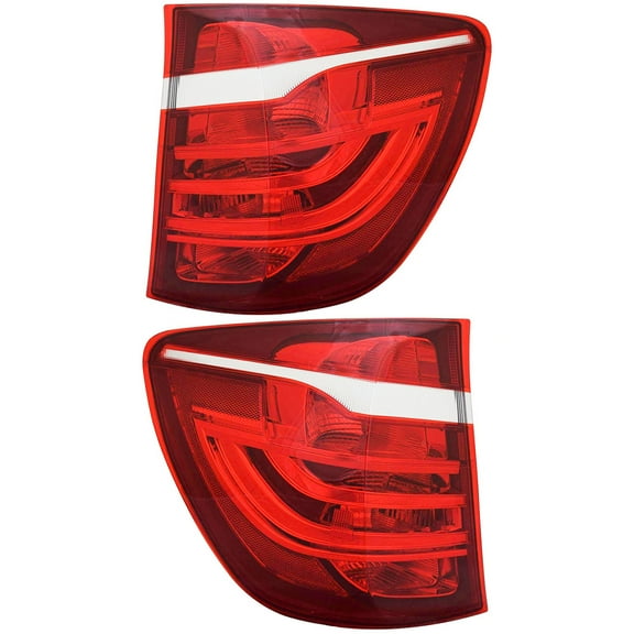 New Outer Pair Of Tail Lights Compatible With BMW X3 3.0si 30i M 3.0L 2011 2012 2013 2014 2015 2016 2017 By 63-21-7-220-240 63-21-7-220-239 BM2805112 BM2804112 63217220240 63217220239 63 21 7 220 240