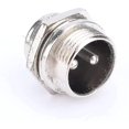 thumbnail image 3 of Conector de enchufe de aviación Gx16, conector de cable de aviación de metal macho hembra de 2 pines tipo tornillo (plateado) (1 unidad), 3 of 4