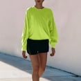 thumbnail image 1 of Sentmoon Tunique Mode Manches Longues Hauts pour Femmes Couleur Unie Col Rond Chemises Décontractées Manches Longues pour Femmes Entraînement Régulier Mode Automne 2024 Vert L Économies d'Automne, 1 of 8