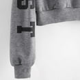 thumbnail image 3 of Aayomet Hoodie For Women Cropped Hoodie Casual Long Sleeve Letter Print Workout Crop Sweatshirt Tops Gray,S, 3 of 5