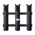 thumbnail image 1 of BSET MATEL Triple Rod Holder for Kayak and Boat Fishing - Durable Plastic Rod Rack with Tool Slots, Black, Compact Design for Freshwater and Saltwater Use, 1 of 6