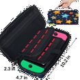 thumbnail image 3 of Herdesigns Colorful Stars Carry Case Compatible with Nintendo Switch 2017 & Oled 2021, with 20 Game Card Slots, Star Galaxy Portable Travel Carrying Case Pouch for Accessories & Games, 3 of 8