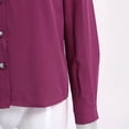 thumbnail image 6 of Graphic Tees for Women T-Shirts – Women's Casual Fashion Solid Color V Button Long Sleeve Shirt Pink S, 6 of 6
