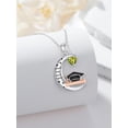 thumbnail image 4 of Dorunmo Graduation Gift for Her Class of 2025 Graduation Necklace 925 Sterling Silver August Birthstone Bachelor Cap Pendant High School College Graduation Jewelry for Women, 4 of 6