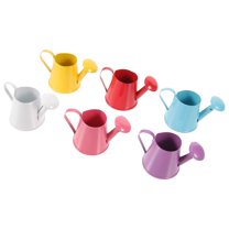 Monyance Fairy Garden Watering Cans Small Plant Pots Indoor 6pcs Mini Metal Watering Can(3.15X1.97X1.77Inches)