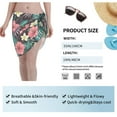 thumbnail image 7 of Kll Green Tropical Leaves Print Women'S Sarong Coverups Short Bathing Suit Wrap Skirt Beach Wrap Swimsuit Cover Ups, 7 of 7