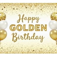 thumbnail image 4 of LUUFILx Sparkling Golden Happy Golden Birthday Banner Background Party Supplies, 4 of 7