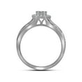 thumbnail image 4 of Diamond Princess 14kt White Gold Round Diamond Cluster Bridal Wedding Ring Band Set 1/2 Cttw, 4 of 4