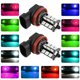 thumbnail image 3 of Uds 27 Luces Led Antiniebla Para Coche H8/H11 Rgb Bombillas De Luz Antiniebla Con Control Remoto Colorido Ángulo De Haz De 360 ° 4 Modos Bombillas De Luz Antiniebla Delantera Faro Muyoka Hogar, 3 of 7