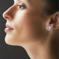 thumbnail image 4 of Heliisoer Boucles d'Oreilles Micro-Insertion en Cuivre à Dégradé de Strass, 4 of 5