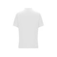 thumbnail image 5 of HomeDM Women's Button Down V Neck Short Sleeve Shirts Solid Color Work Office Casual Tops - White/M, 5 of 8