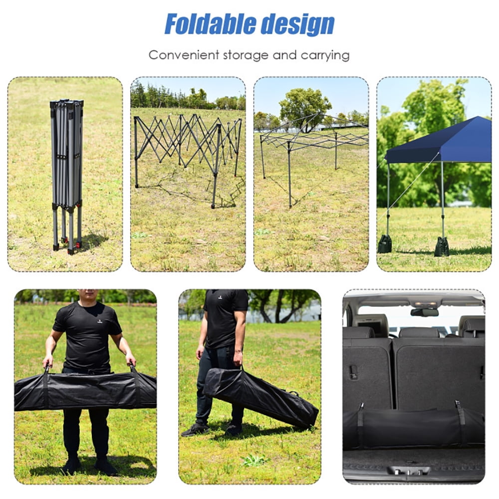 Aimee Lii 8' x 8' Outdoor Pop up Canopy Tent with Roller Bag, Gazebo Tent for Party Wedding BBQ Events, Blue Aimee Lii 8' x 8' Outdoor Pop up Canopy Tent with Roller Bag, Gazebo Tent for Party Wedding BBQ Events, Blue