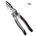 thumbnail image 4 of Pince à Fil Aiguille Nez Diagonal Mâchoire Lisse Poignée Antidérapante Stripper Câble Réutilisable Outils de Réparation Multifonctionnels pour Électricien 7 Pouces, 4 of 9