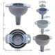 thumbnail image 5 of ChaojunUK Direct Funnel Kitchen 4-in-1 multifunctional funnel set 3-piece funnel with handle and removable filter, 5 of 5