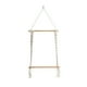 thumbnail image 1 of Soporte de planta de estantes de madera de la pared de la pared de Macrame, estante de almacenamiento montada en la pared de decoración beige para plantador de dormitorio Estilo A, 1 of 8
