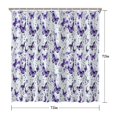 thumbnail image 5 of White Purple Butterfly Plant Pattern Shower Curtain 72"x72" ,Bathroom Decorative Shower Curtains Set with 12 Hooks,Modern Waterproof Washable Shower Curtain, 5 of 6