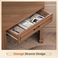 Farmhouse Corner Desk for Small Spaces, Small Computer Desk with Drawer ...