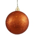 thumbnail image 1 of Vickerman 12" Burnish Orange Sequin Ball Christmas Ornament, 1 of 2