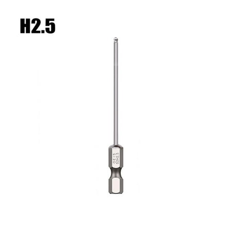 

Fule 1pc Ball End Hex Screwdriver Bit Metric Hex Bit 75mm Long Magnetic Driver Bit