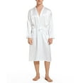 thumbnail image 5 of MSJUHEG Mens Pajamas Set Christmas Pajamas Men'S Solid Color Thin Loose Large Sleeved Spring And Autumn Smooth Cardigan Gown Bathrobe Pajamas For Men White Xxl, 5 of 7