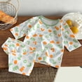 thumbnail image 2 of Nwiuh Toddler Baby Boys Girls Sung Fit Sleepwear Pajamas 2pcs Pjs Set, 12 Months - 10 Years (Z02-Green, 3-4 Years), 2 of 6